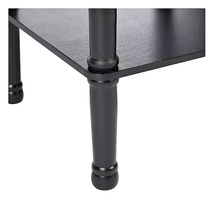 Accent & End Tables-Kirklands Home Classic Tegan Square Accent Table Black