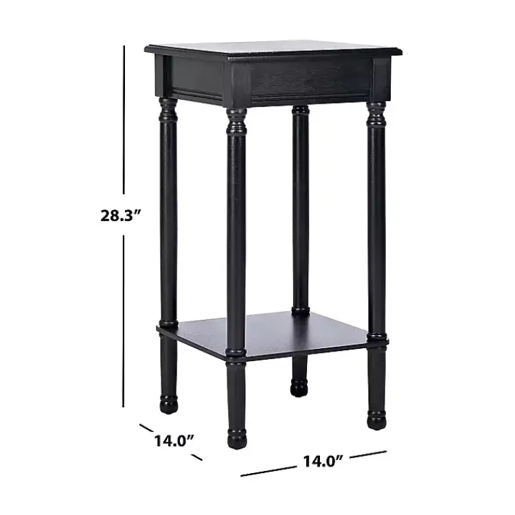 Accent & End Tables-Kirklands Home Classic Tegan Square Accent Table Black