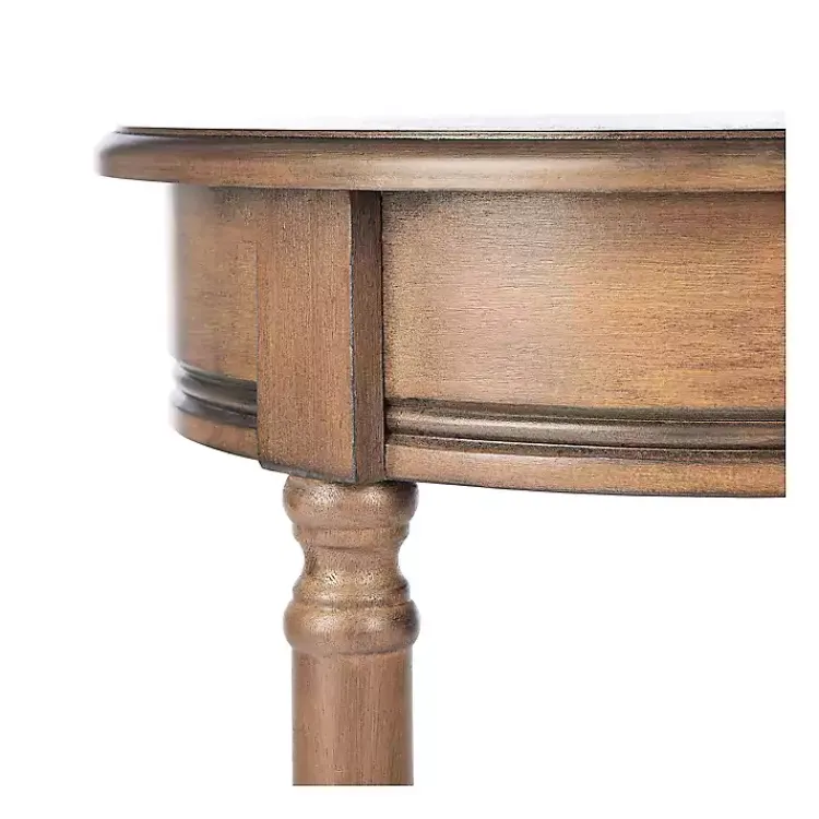 Accent & End Tables-Kirklands Home Tegan Round Accent Table Brown