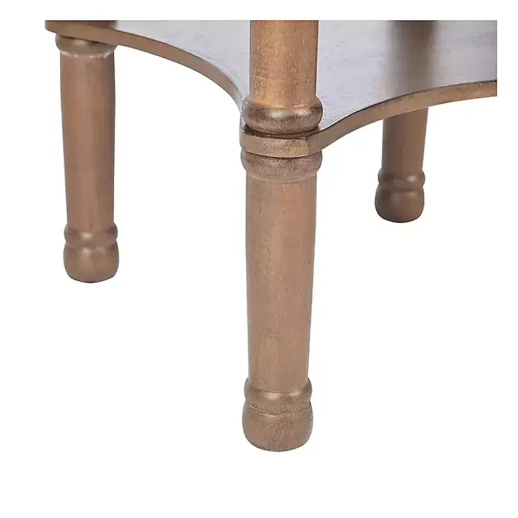 Accent & End Tables-Kirklands Home Tegan Round Accent Table Brown