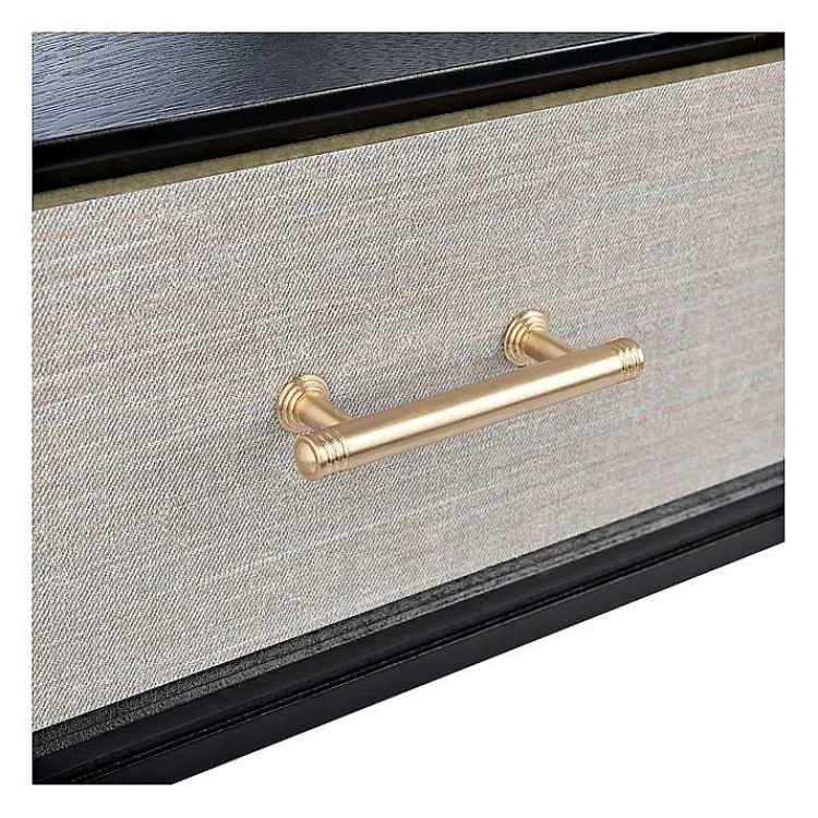 Console Tables-Kirklands Home Serena 2-Drawer Console Table Black