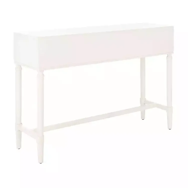 Entryway Furniture-Kirklands Home Sloane Four-Drawer Console Table White