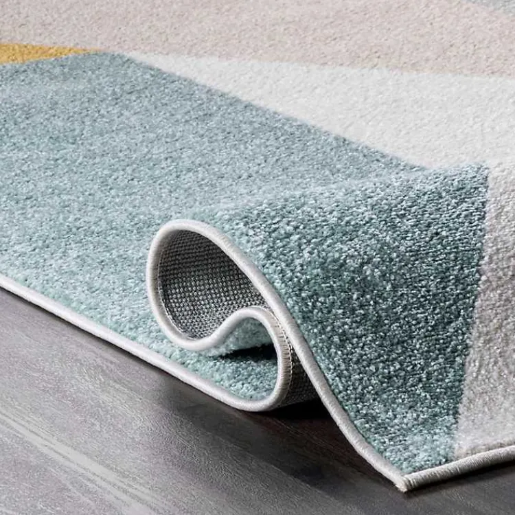 Area Rugs-Kirklands Home Multicolor Abstract Shapes Area Rug, 6x9