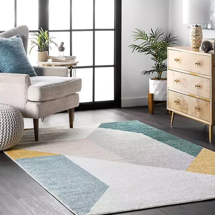 Area Rugs-Kirklands Home Multicolor Abstract Shapes Area Rug, 8x10