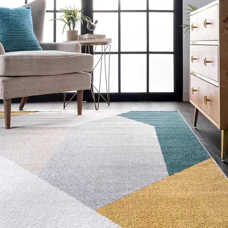 Area Rugs-Kirklands Home Multicolor Abstract Shapes Area Rug, 8x10