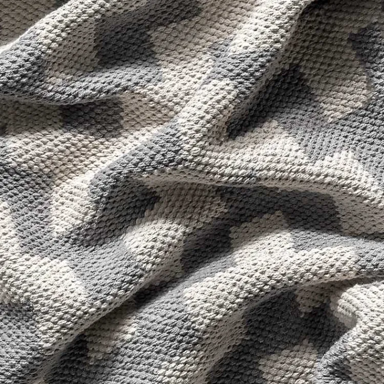 Area Rugs-Kirklands Home Gray Chevron Cotton Tassel Area Rug, 8x10