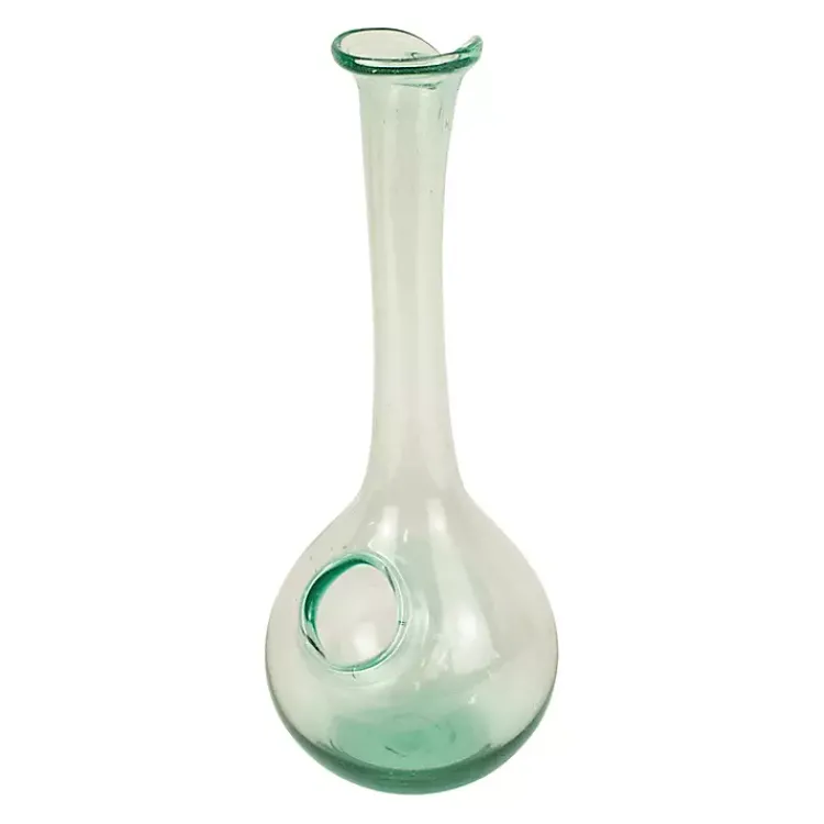 Barware-Kirklands Home Glass Wine Decanter with Ice Pocket Green