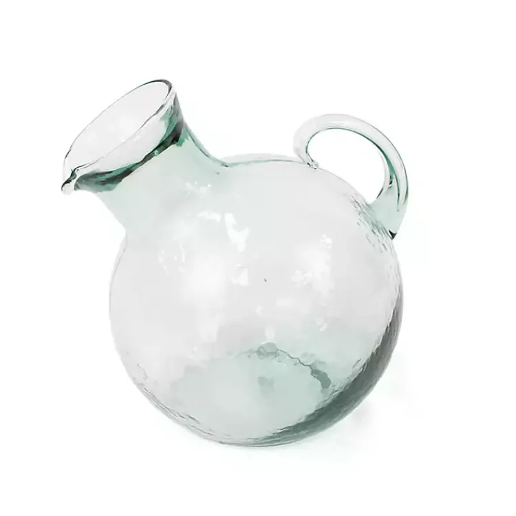 Serving & Entertaining-Kirklands Home Tilted Mouthed Circular Pitcher Clear