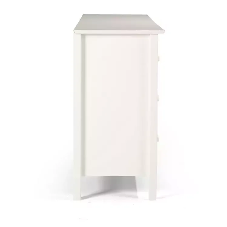 Dressers & Chests-Kirklands Home Brazilian Pine Wood 6-Drawer Dresser White