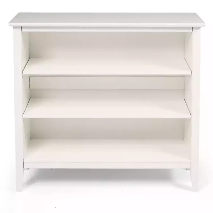 Bookshelves-Kirklands Home Brazilian Pine Wood Short Bookshelf White