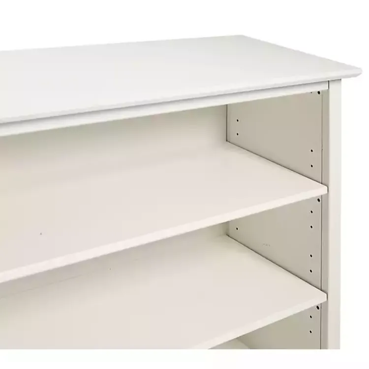 Bookshelves-Kirklands Home Brazilian Pine Wood Short Bookshelf White