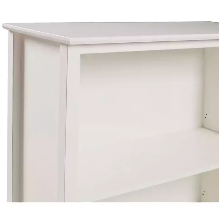 Bookshelves-Kirklands Home Brazilian Pine Wood 3-Tier Bookshelf White