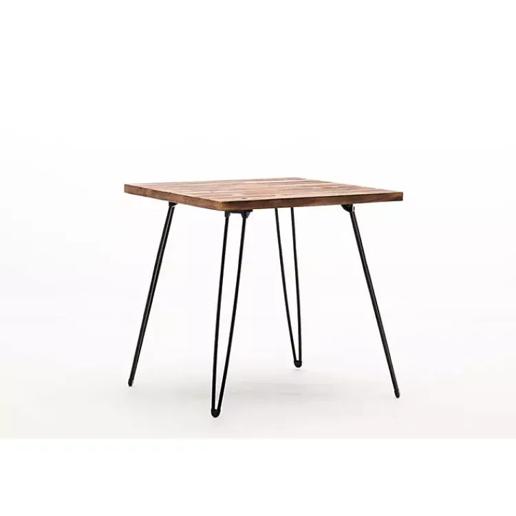 Accent & End Tables-Kirklands Home Weather Fir Wood and Hairpin Legs Accent Table