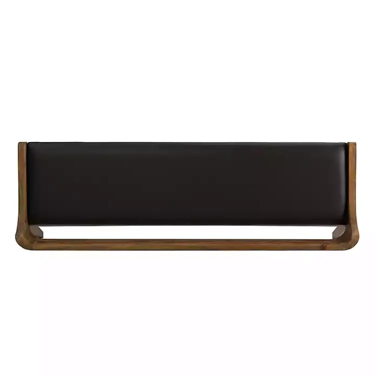 Benches & Ottomans-Kirklands Home Chestnut Acacia Wood Cushioned Bench Brown