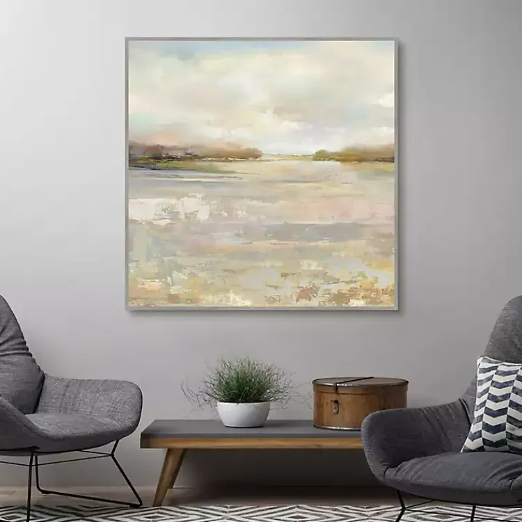 Canvas Art-Kirklands Home Tranquil Terrain Framed Canvas Print, 35x35 in.