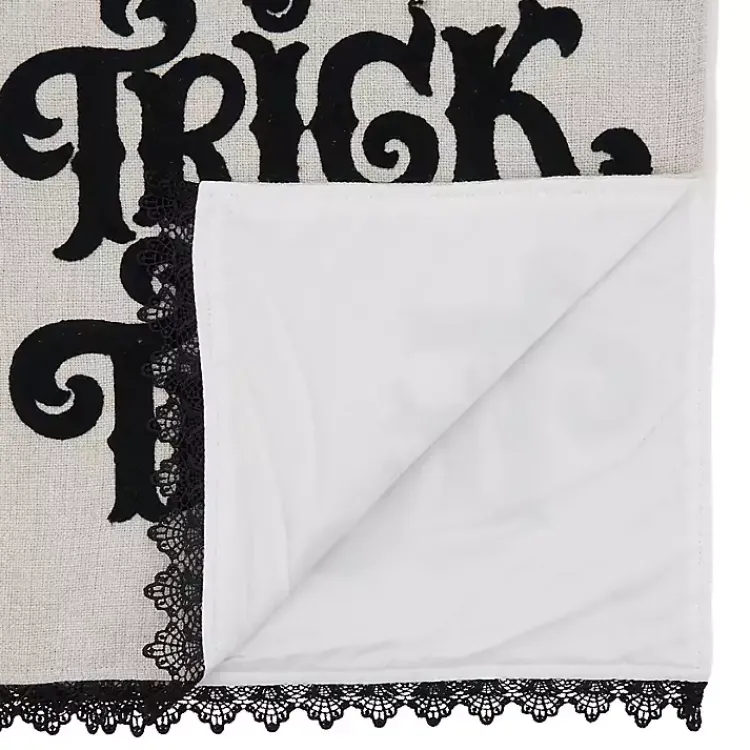 Table Linens-Kirklands Home Trick Or Treat Pom Pom Halloween Table Runner