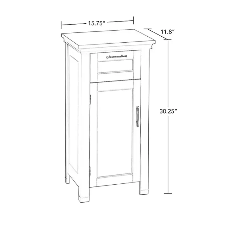 Cabinets & Sideboards-Kirklands Home Single Drawer Cabinet White