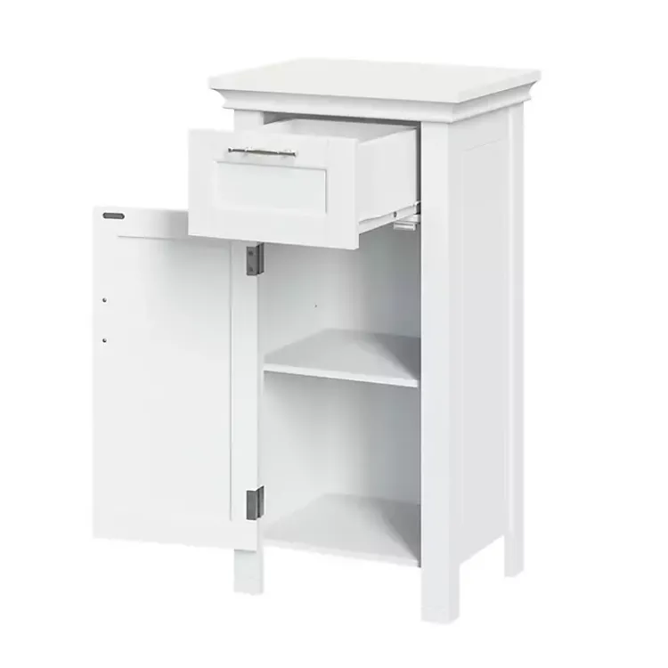 Cabinets & Sideboards-Kirklands Home Single Drawer Cabinet White