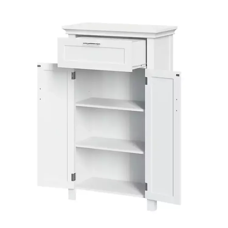 Cabinets & Sideboards-Kirklands Home Two-Door Top Shelf Cabinet White