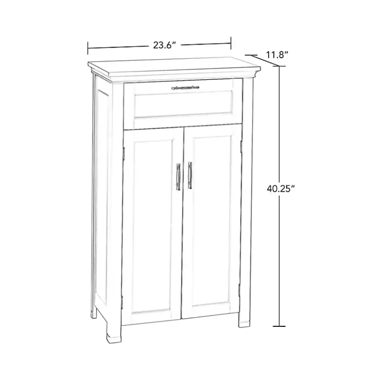 Cabinets & Sideboards-Kirklands Home Two-Door Top Shelf Cabinet Gray