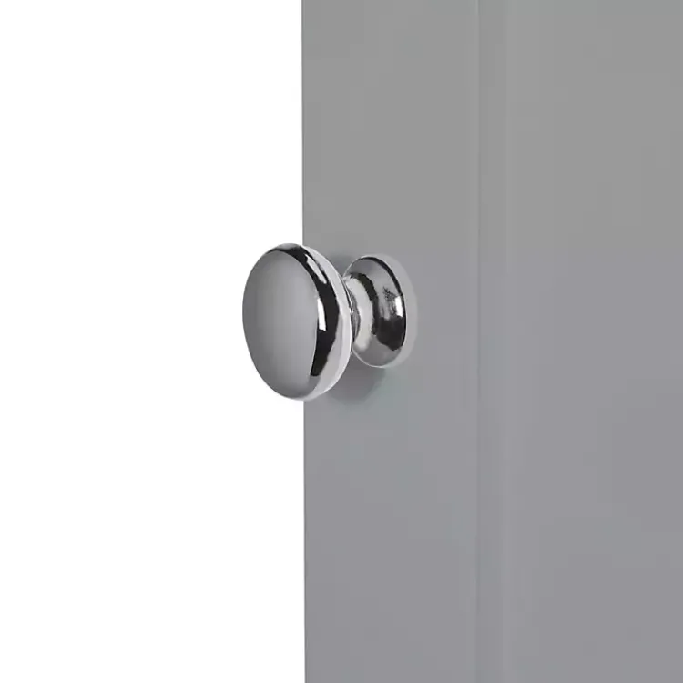 Cabinets & Sideboards-Kirklands Home Single Door 3-Drawer Cabinet Gray