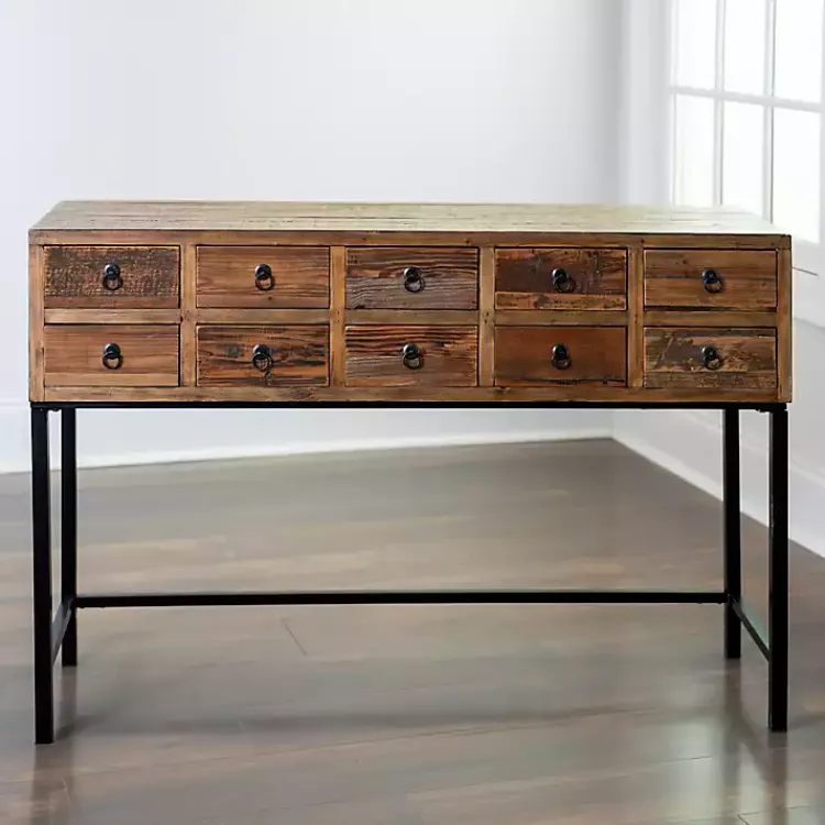 Console Tables-Kirklands Home Console Table with Keeping Drawers Brown