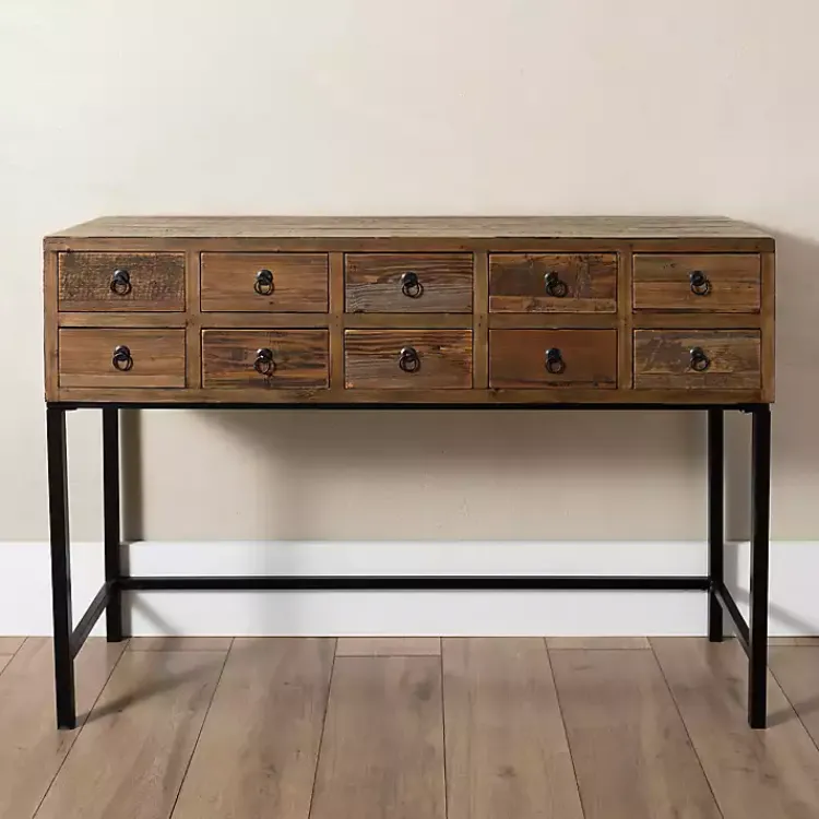 Console Tables-Kirklands Home Console Table with Keeping Drawers Brown