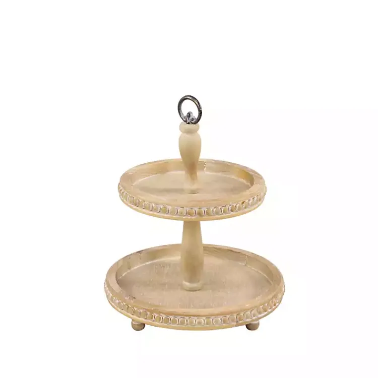 Serving & Entertaining-Kirklands Home Birch Wood Tiered Tray Brown