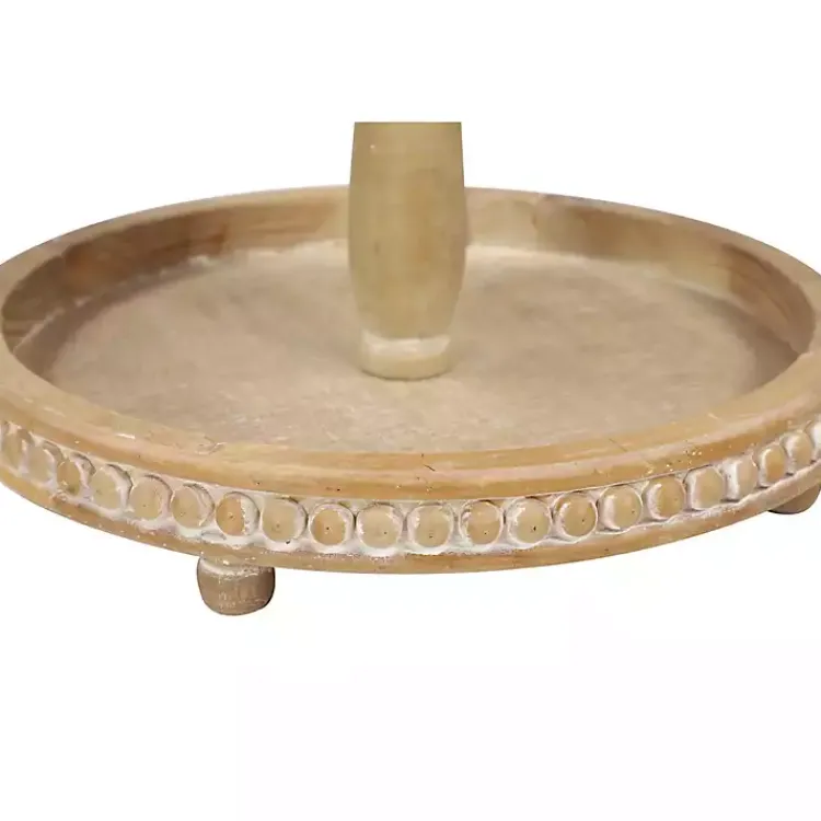 Serving & Entertaining-Kirklands Home Birch Wood Tiered Tray Brown