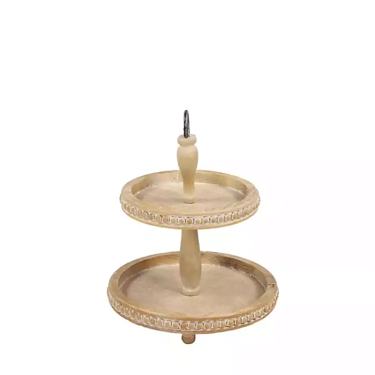 Serving & Entertaining-Kirklands Home Birch Wood Tiered Tray Brown
