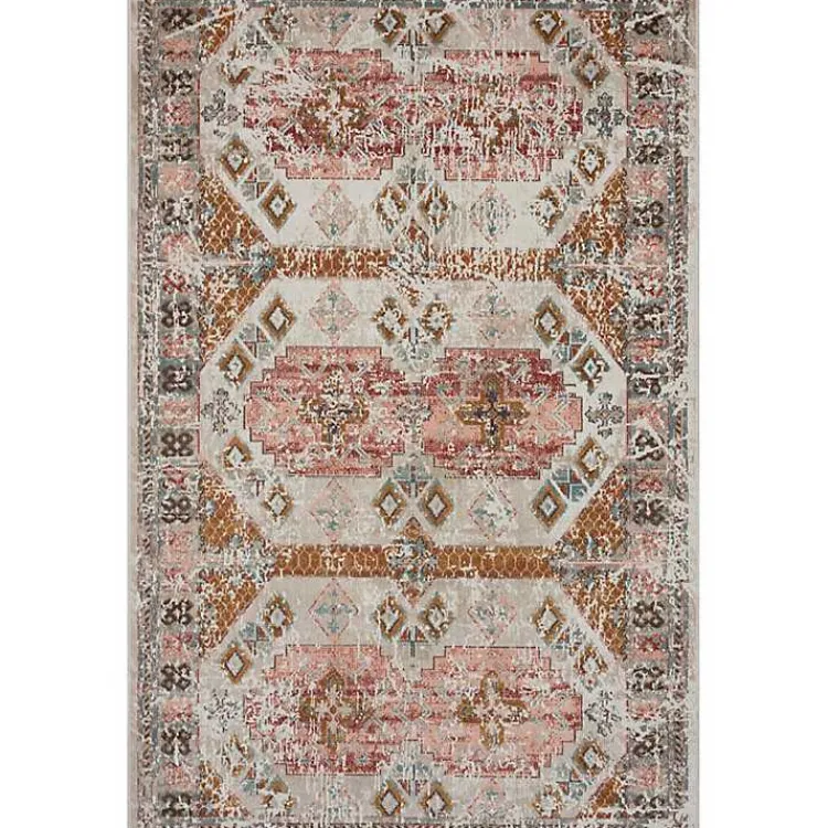 Outdoor Rugs-Kirklands Home Beige Southwestern Mosaic Outdoor Area Rug, 5x7