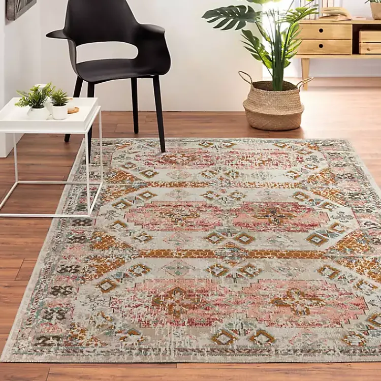 Outdoor Rugs-Kirklands Home Beige Southwestern Mosaic Outdoor Area Rug, 5x7