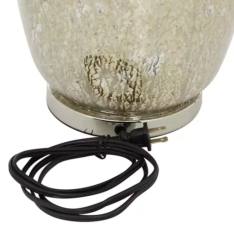 Table Lamps-Kirklands Home Beige Marbled Mercury Glass Table Lamp Brown