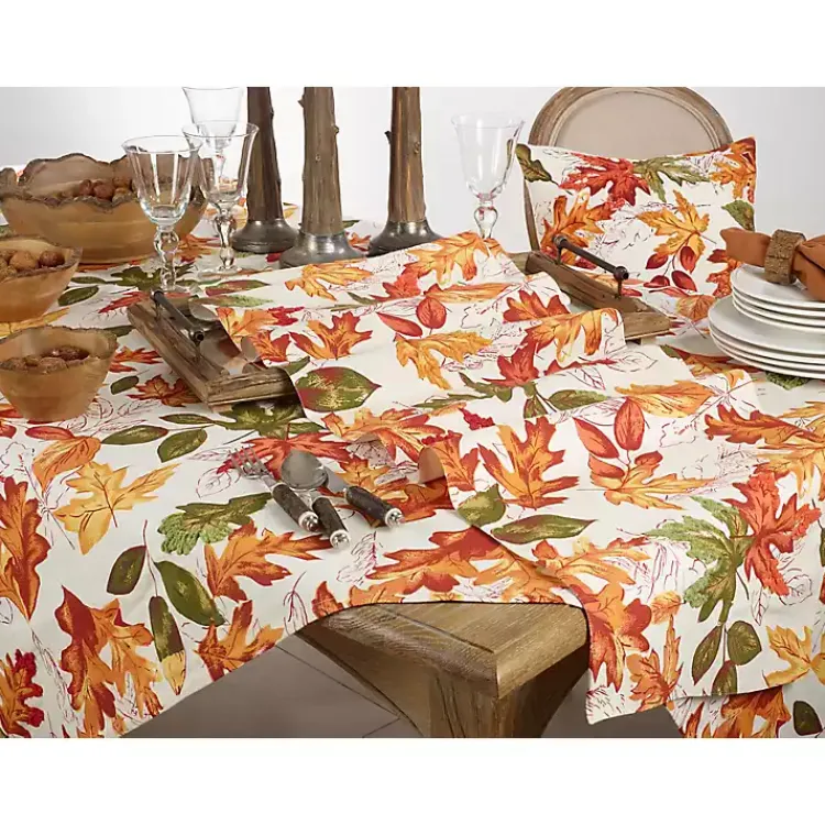 Table Linens-Kirklands Home Autumn Foliage Outline Harvest Table Runner