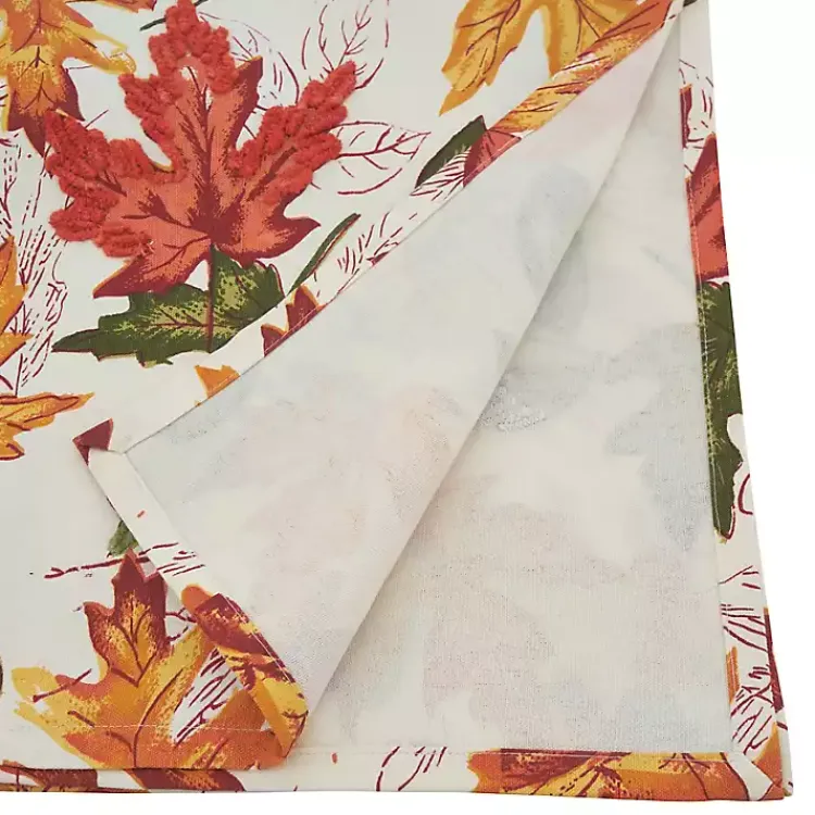 Table Linens-Kirklands Home Autumn Foliage Outline Square Harvest Table Cloth