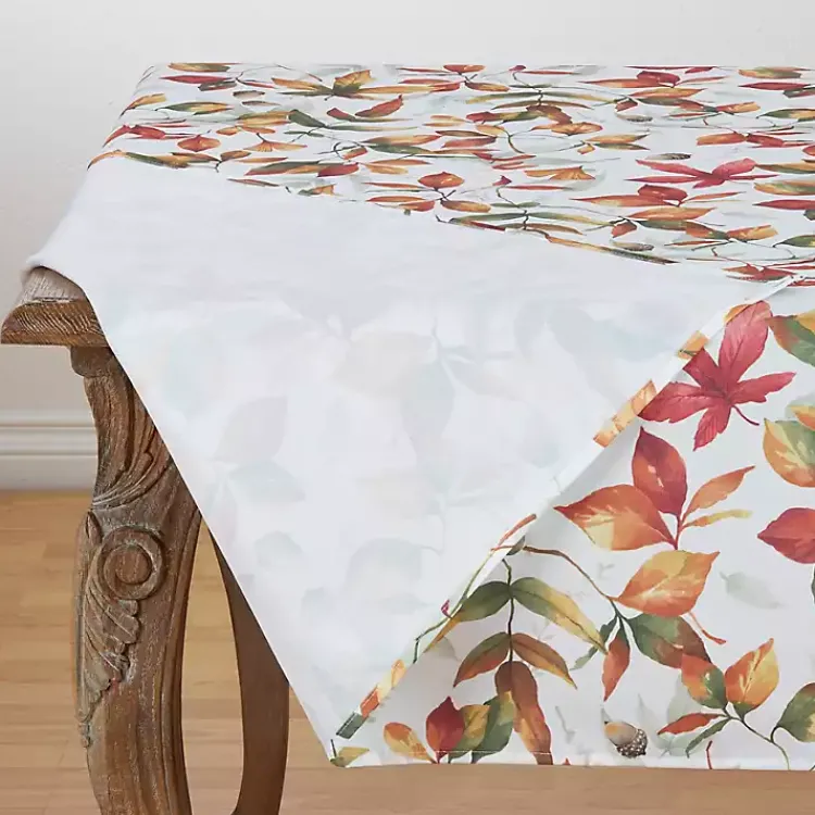 Table Linens-Kirklands Home Falling Leaves Acorn Harvest Square Table Cloth