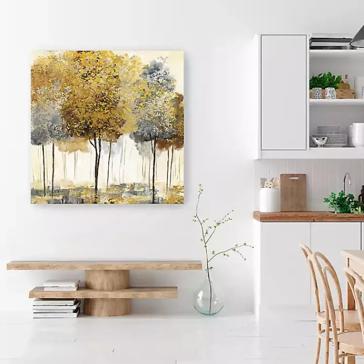 Canvas Art-Kirklands Home Metallic Forest I Canvas Art Print, 40x40 in.