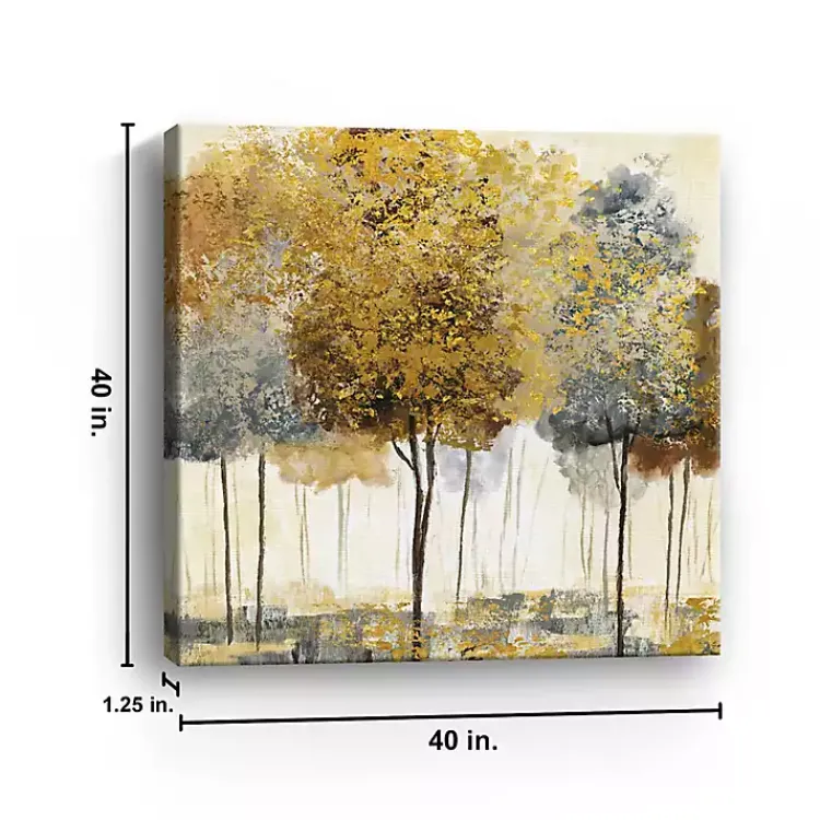 Canvas Art-Kirklands Home Metallic Forest I Canvas Art Print, 40x40 in.