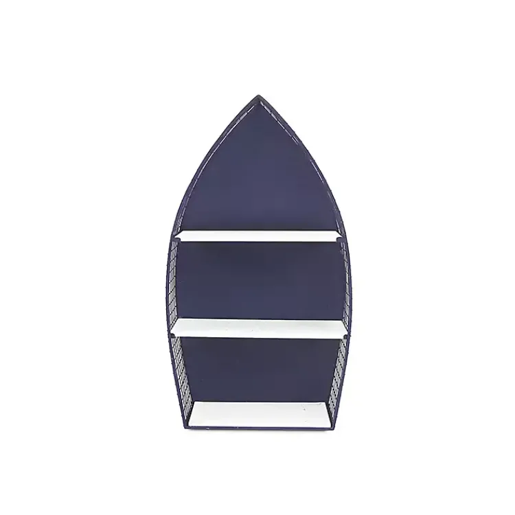 Shelves-Kirklands Home Large Navy and White Rowboat Bookshelf, 30 in.