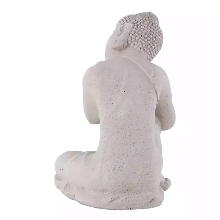Garden Statues-Kirklands Home Resting Buddha Statue Gray