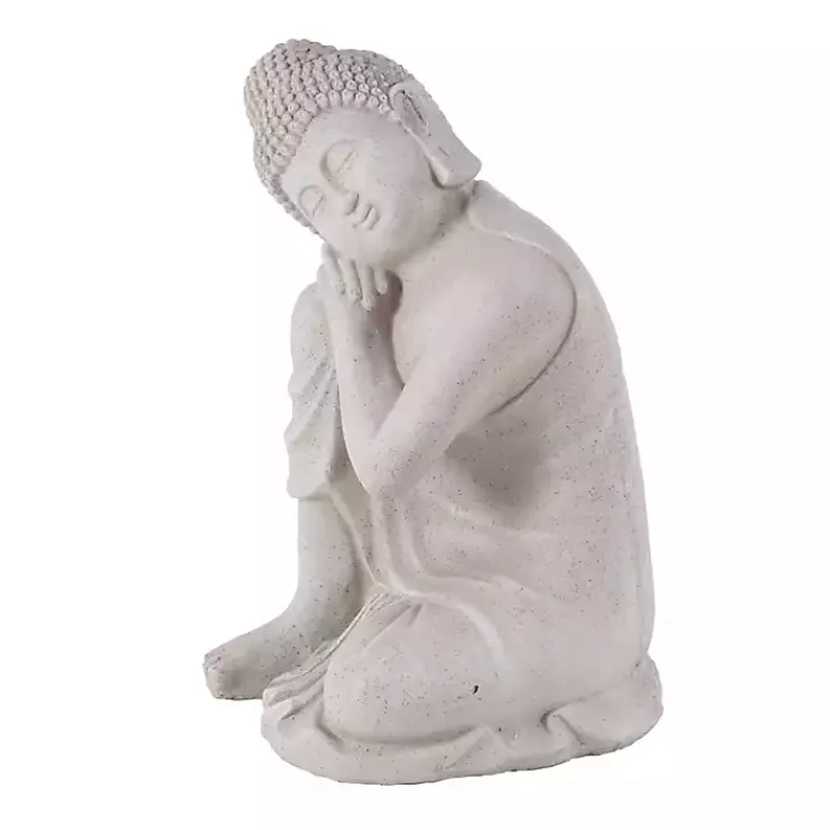 Garden Statues-Kirklands Home Resting Buddha Statue Gray