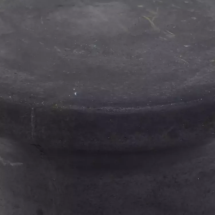 Outdoor Tables-Kirklands Home Clay Hourglass Accent Table Black