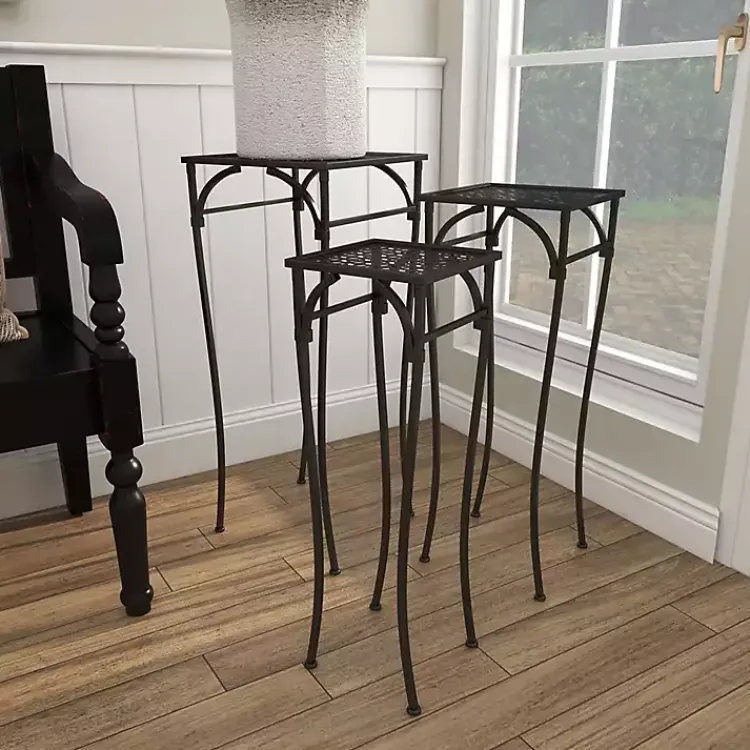 Planters-Kirklands Home Garden 3-pc. Plant Stand Set Black