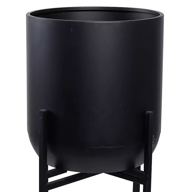 Planters-Kirklands Home Metal Dome Planter with Stand, 46 in. Black