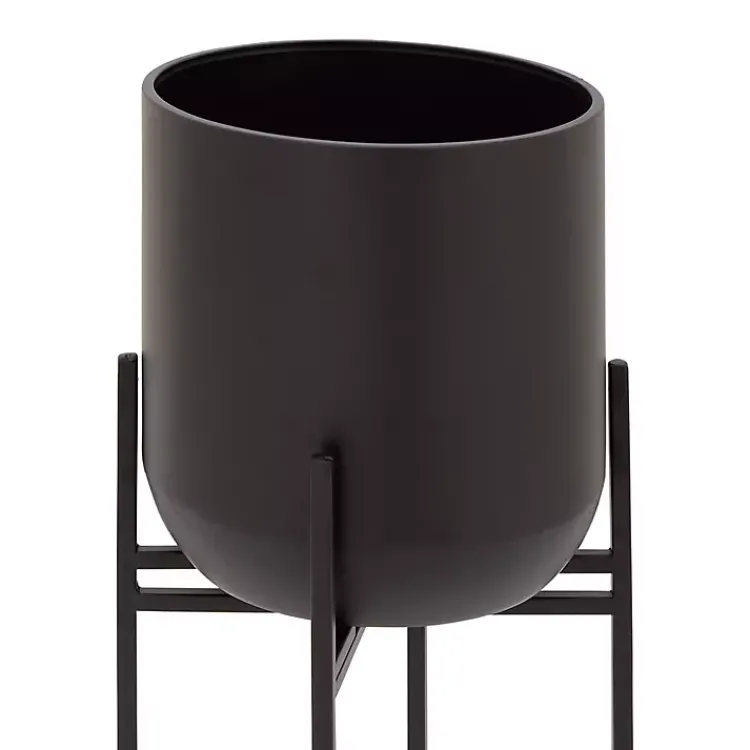 Planters-Kirklands Home Metal Dome Planter with Stand, 36 in. Black