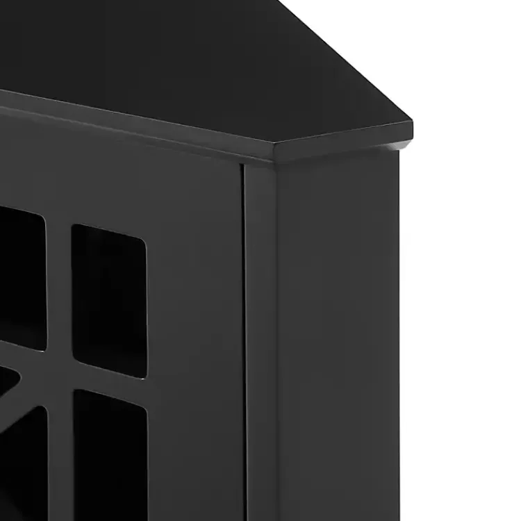Cabinets & Sideboards-Kirklands Home Mikie Corner Cabinet Black