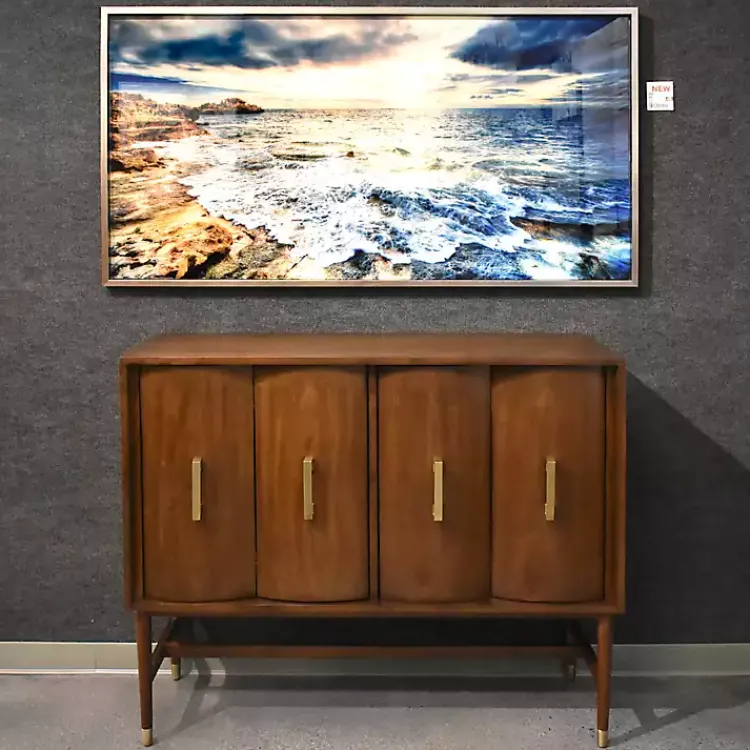 Framed Art-Kirklands Home Tidal Motion Framed Tempered Glass Print