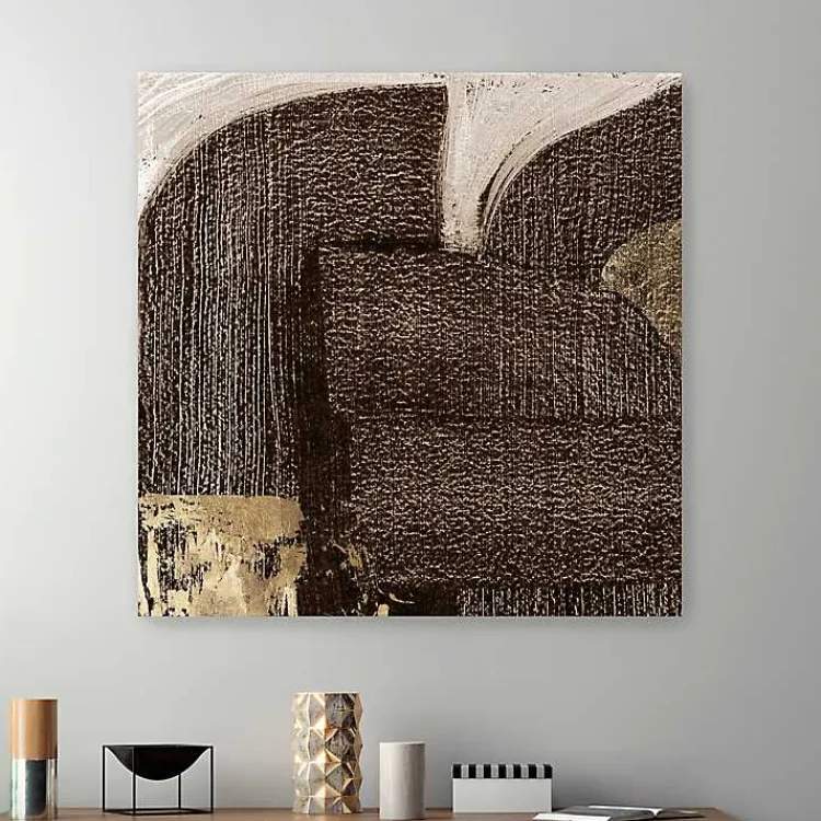 Canvas Art-Kirklands Home to Gold Canvas Art Print, 40x40 in. Brown