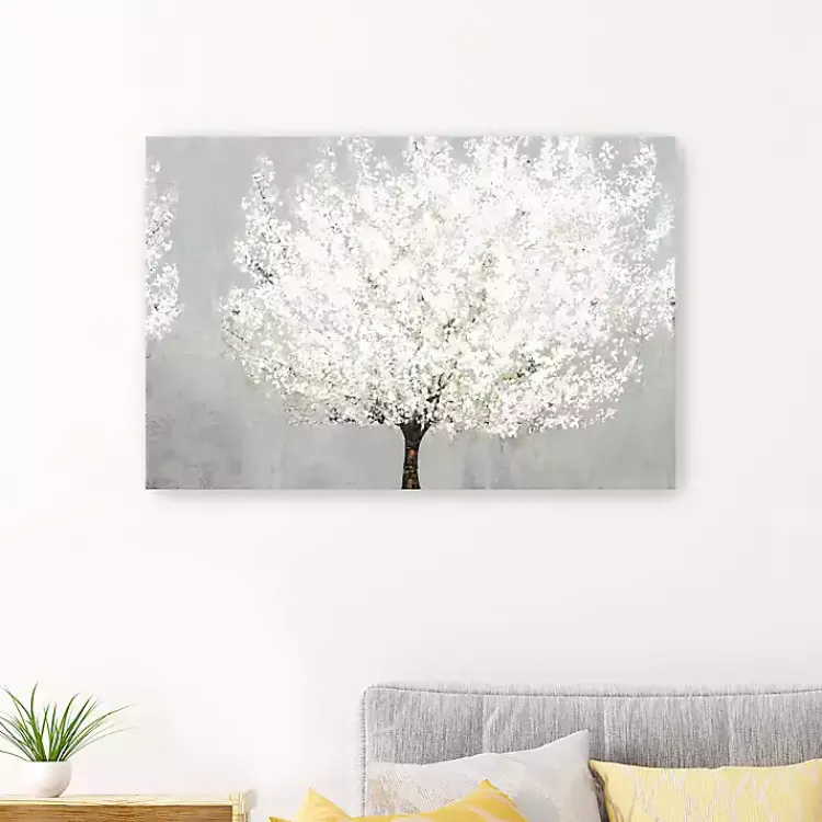Canvas Art-Kirklands Home Snow Kissed Blossoms Giclee Canvas Art Print