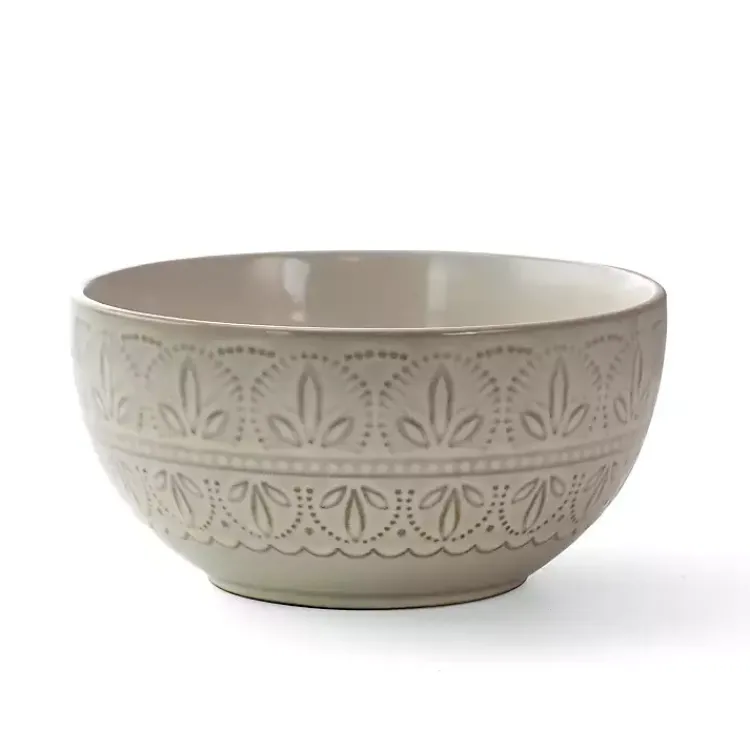 Dinnerware-Kirklands Home Lace Embossed 16-pc. Dinnerware Set White